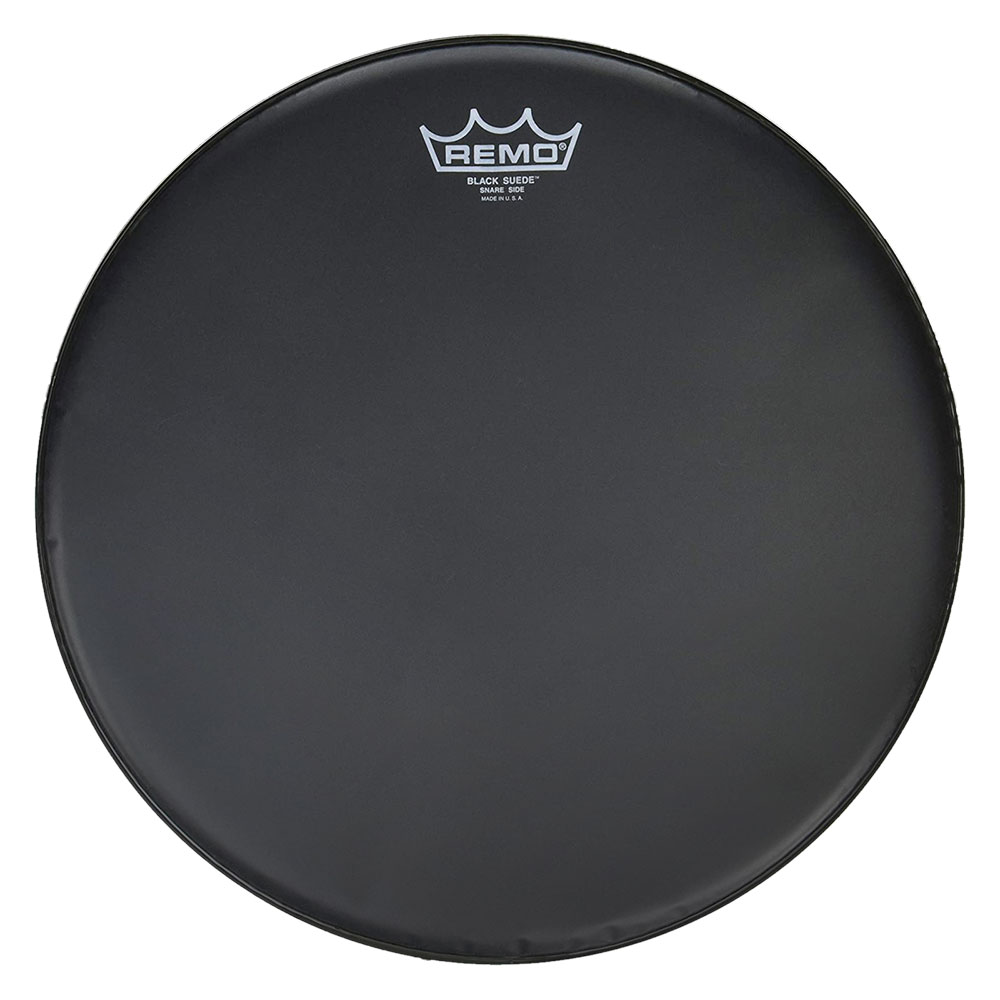 [SA-0814-ES-] Remo 14" Ambassador Black Suede Snare Side (Bottom) Drum Head
