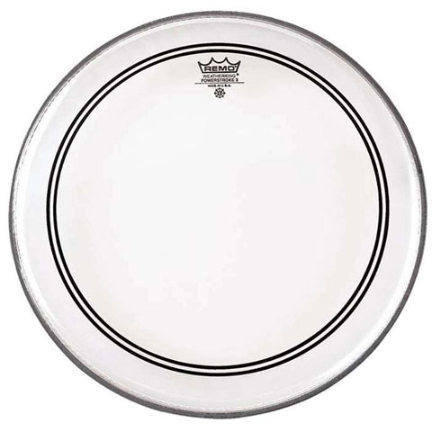[P3-1218-C2-] Remo 18" Powerstroke P3 Smooth White Bass Head with Falam Patch