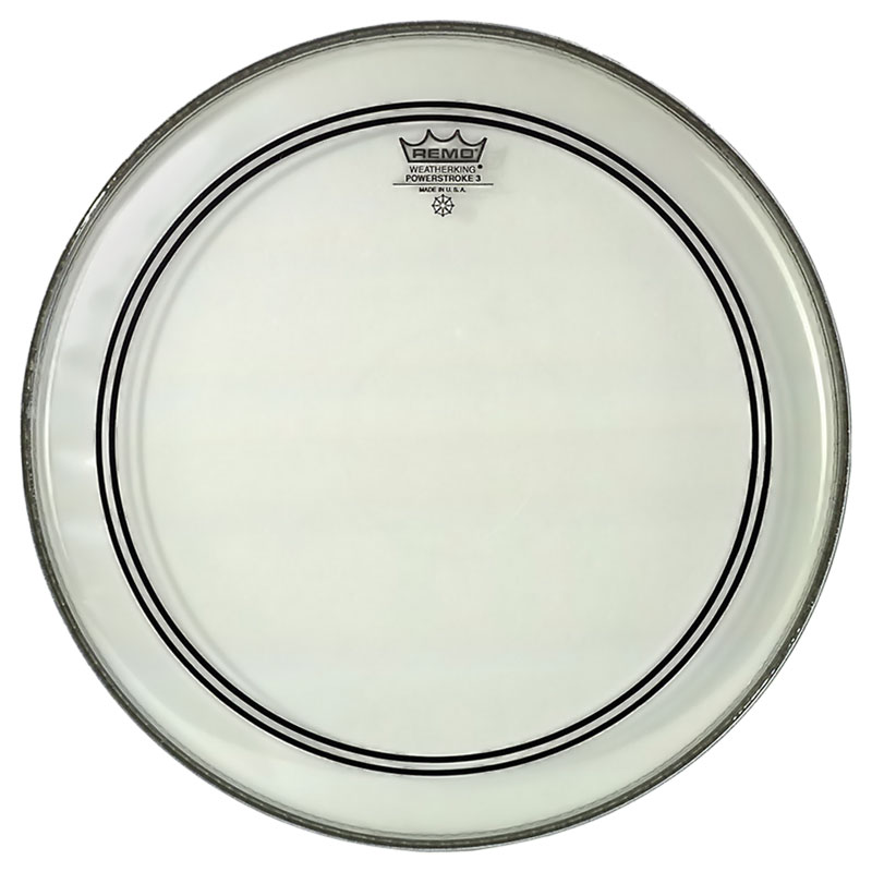 [P3-1322-C2-] Remo 22" Powerstroke P3 Clear Bass Drum Head with Falam Patch
