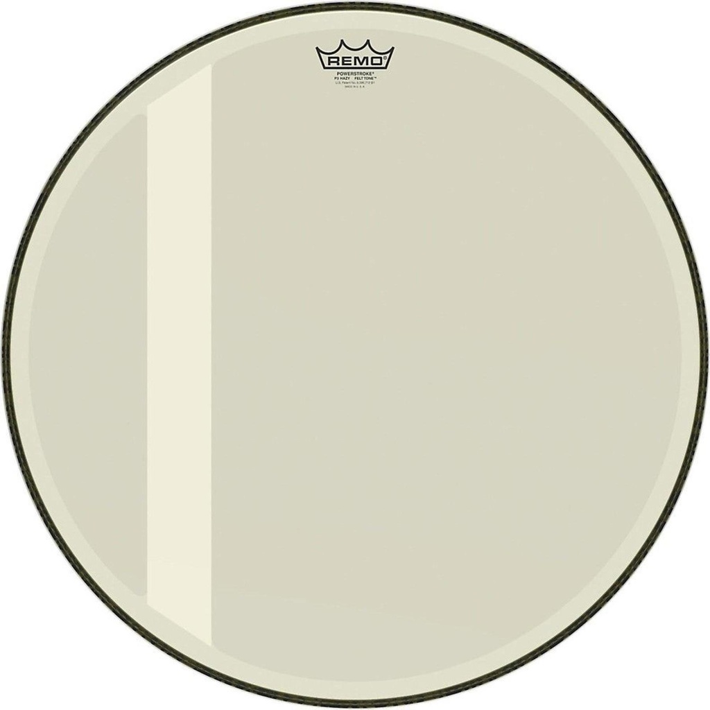 [P3-1122-00-FLT] Remo 22" Powerstroke P3 Coated Felt Tone Bass Drum Head