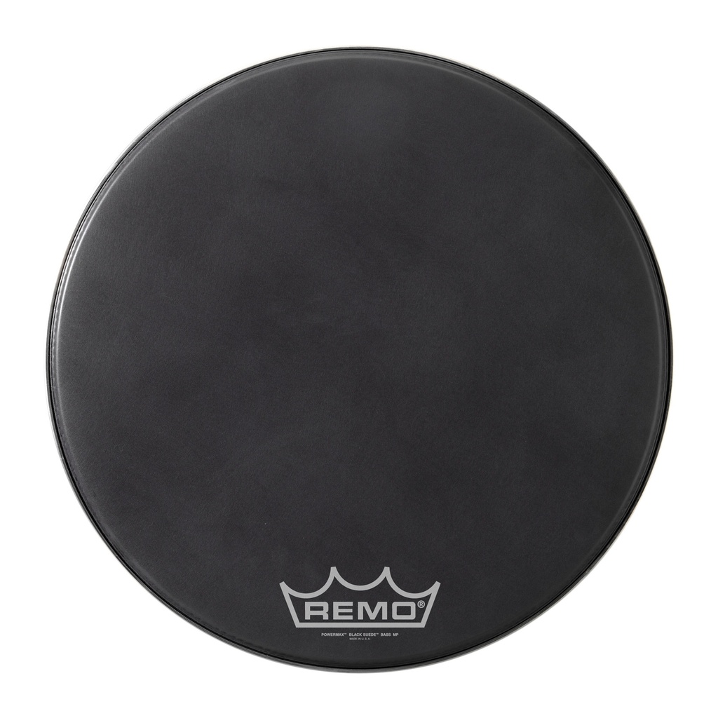 [PM-1826-MP-] Remo 26" Powermax Black Suede Crimplock Marching Bass Drum Head