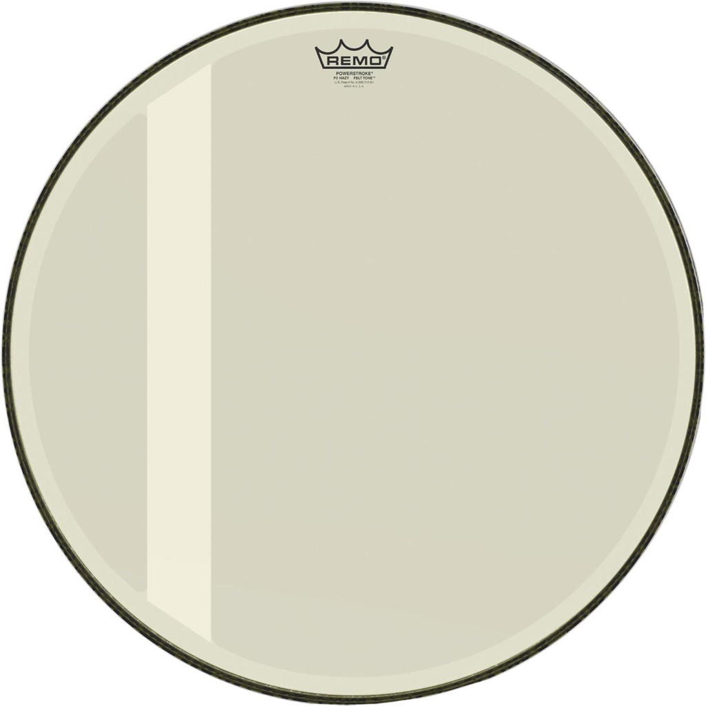 [P3-1026-00-FLT] Remo 26" Powerstroke 3 Felt Tone Hazy Bass Drum Head