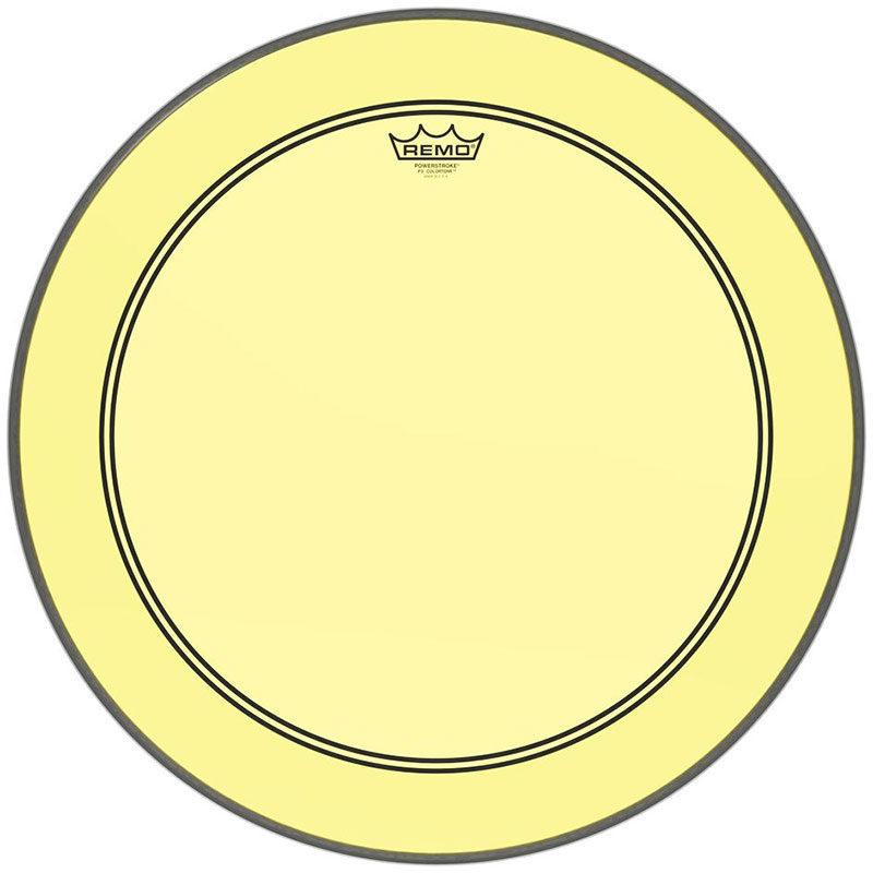 [P3-1326-CT-YE] Remo 26" Powerstroke P3 Colortone Yellow Bass Head