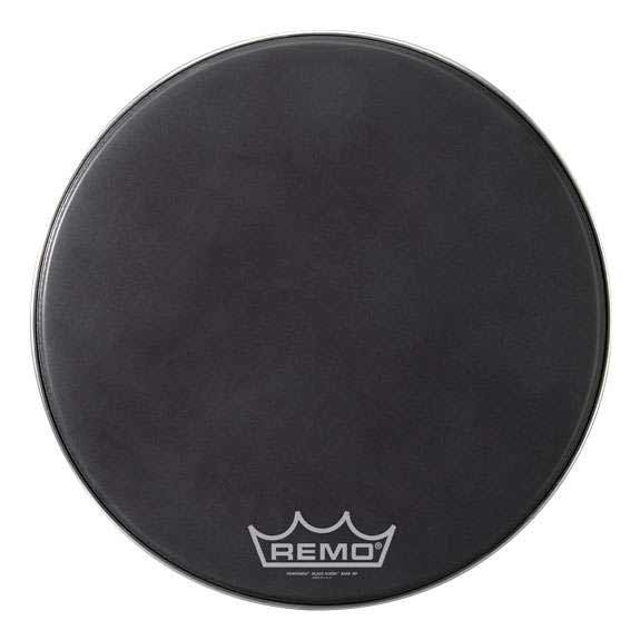 [PM-1828-MP-] Remo 28" Powermax Black Suede Crimplock Marching Bass Drum Head