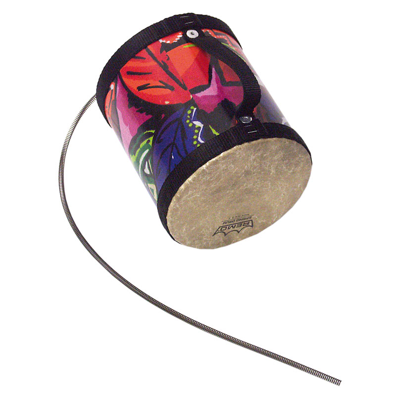 [SP-0505-09-] Remo 5" x 5" Spring Drum with Tropical Leaf Graphic