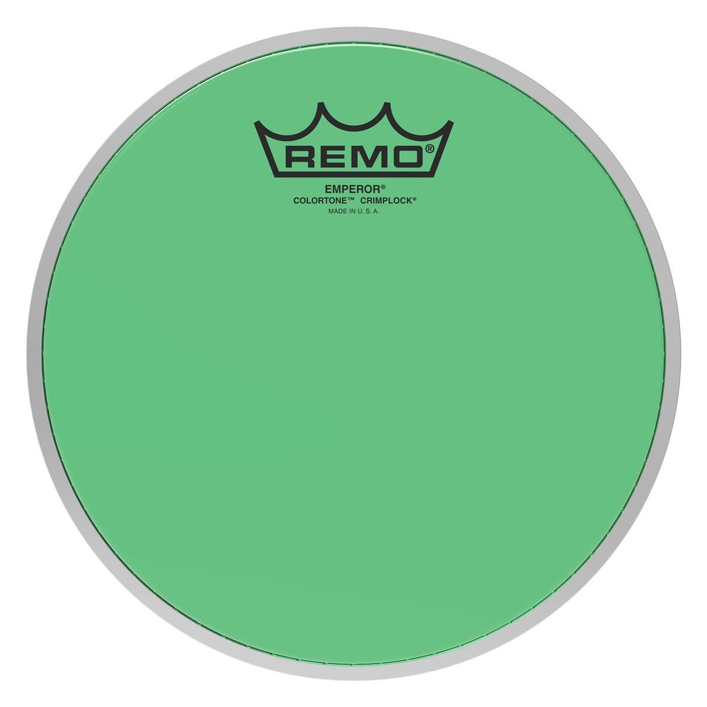 [BE-0308-CT-GNMP] Remo 8" Emperor Colortone Green Crimplock Marching Tenor Head
