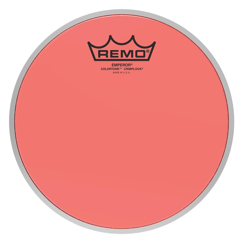 [BE-0308-CT-RDMP] Remo 8" Emperor Colortone Red Crimplock Marching Tenor Head