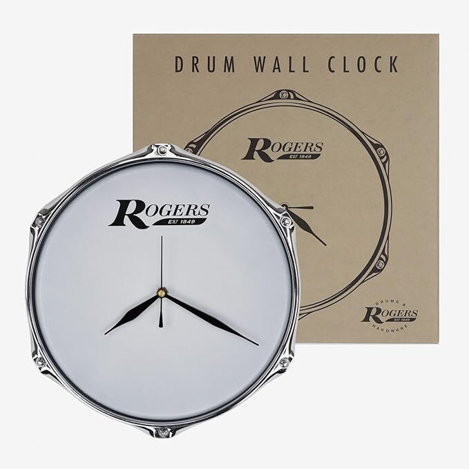 [RACLOCK] Rogers - 10" Drum Clock with Wall Mount