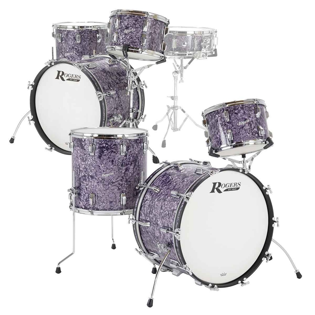 [CLE0322HXPDP] Rogers Cleveland 3-Piece Drum Set - 13/16/22"  in Purple Diamond Pearl (CLE0322HXPDP)