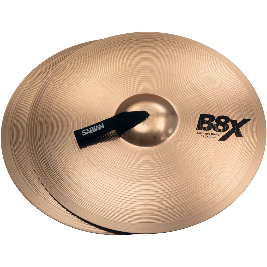 [41821X] Sabian 18" B8X Concert Band Crash Cymbal Pair