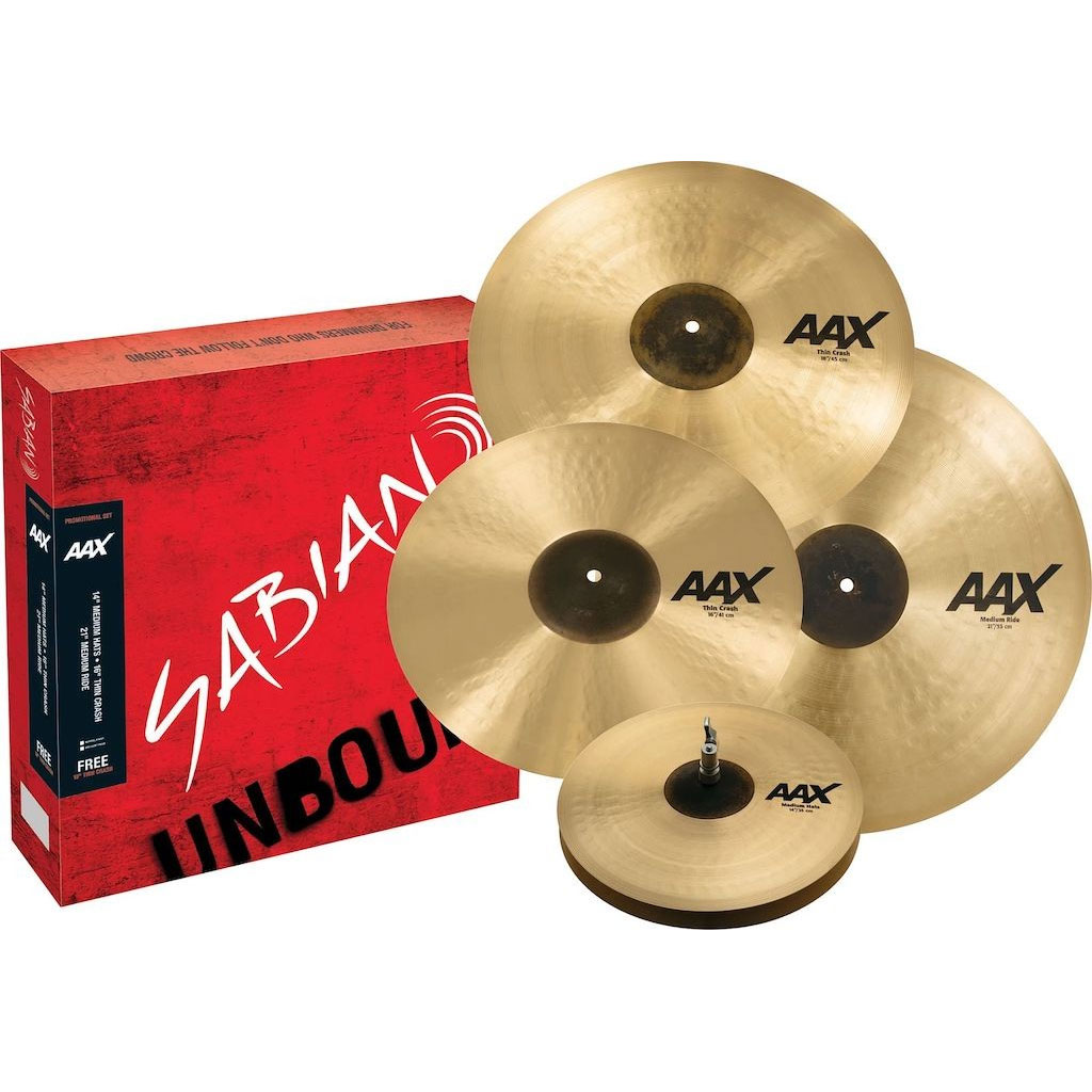 [25005XFC] Sabian AAX Freq Performance Cymbal Box Set (14HH-16C-18C-21R)