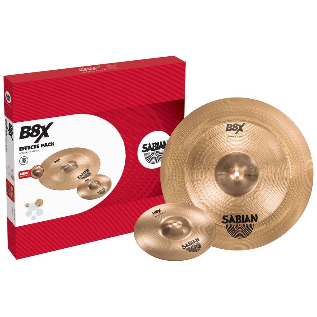 [45005X] Sabian B8X Effects Pack 2-Piece Cymbal Box Set (10S-18CH)