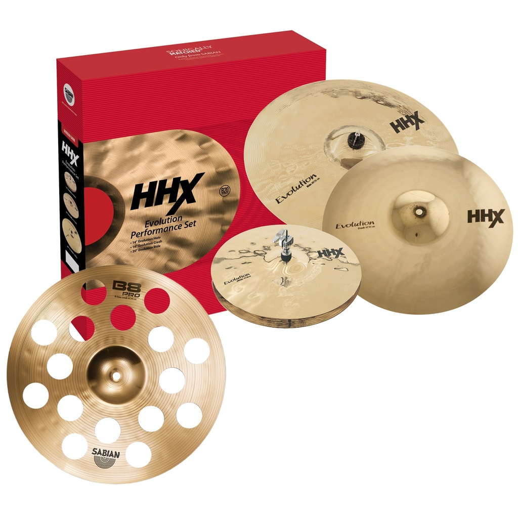 [15005XEBP] Sabian HHX Evo Box Set w 18" O-Zone(14H-16C-20R)