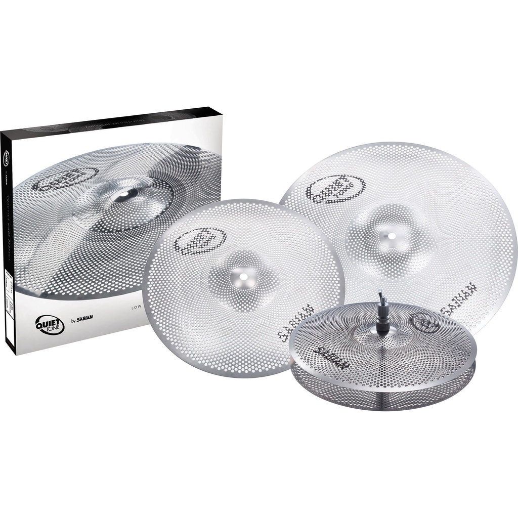 [QTPC502] Sabian Quiet Tone 3-Piece Practice Cymbal Box Set (HH Cr Cr/Ri)