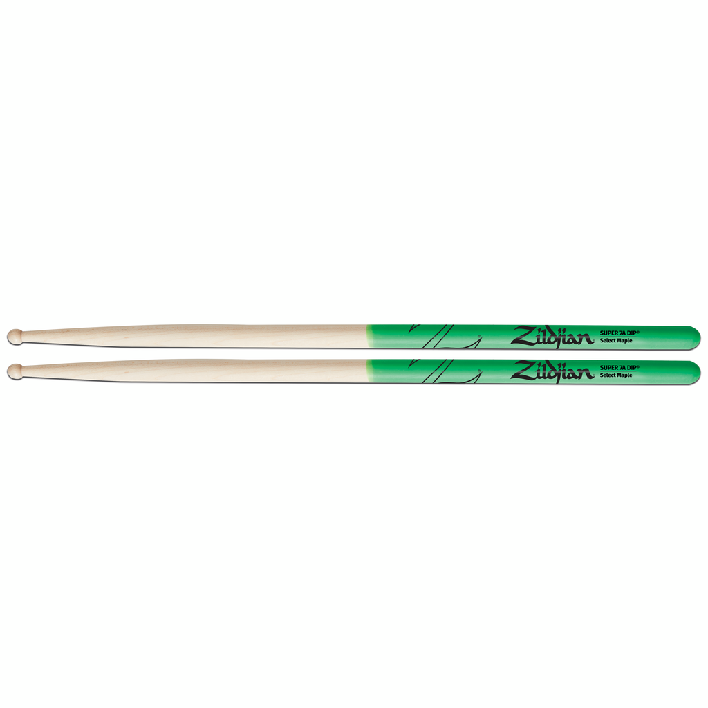 Zildjian ZS7AMDG Super 7A Maple Green DIP Drumsticks