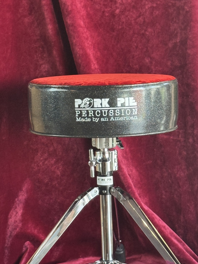 [PPRTH-BS-RC] Pork Pie Percussion Round Throne - Black Sparkle Side w/ Red Crush Top