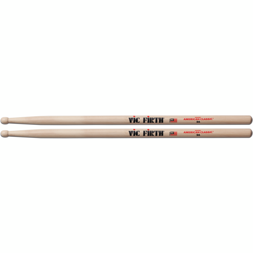 [3A] Vic Firth 3A American Classic Light Rock Hickory Drumsticks