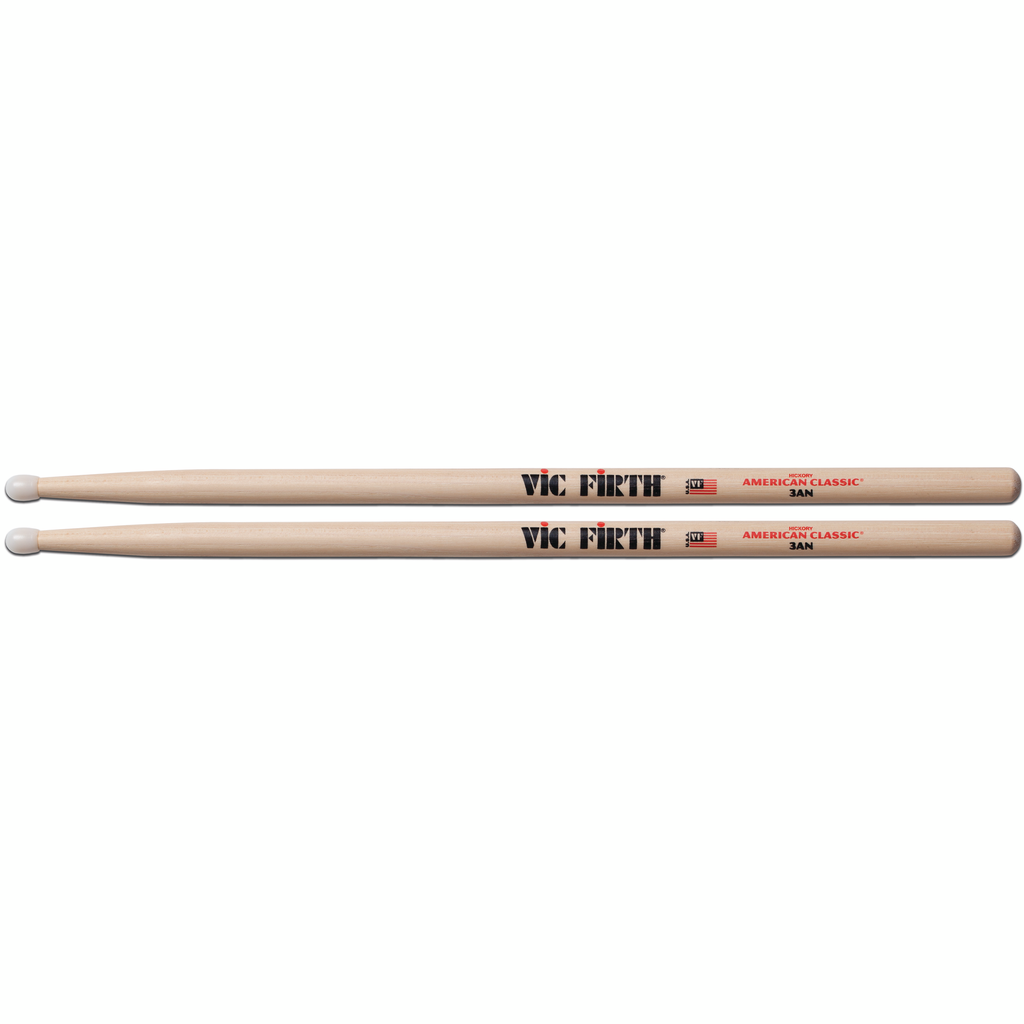 [3AN] Vic Firth 3AN American Classic Nylon Tip Hickory Drumsticks