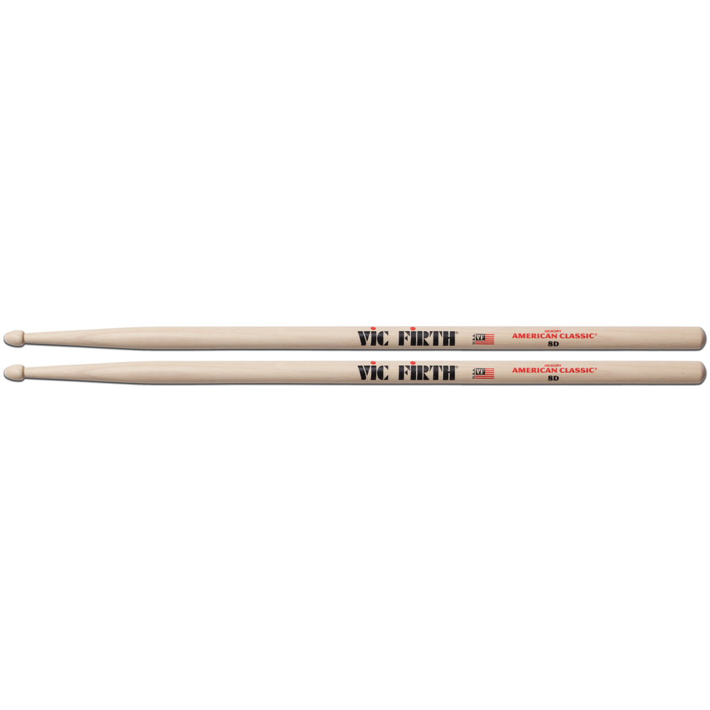 [8D] Vic Firth 8D American Classic Jazz Hickory Drumsticks