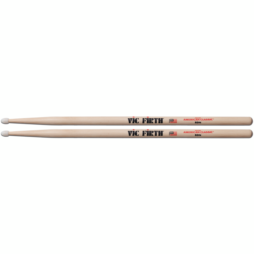 [8DN] Vic Firth 8DN American Classic Jazz Nylon Tip Hickory Drums