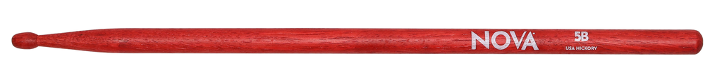 Vic Firth N5BR 5B in red with NOVA imprint