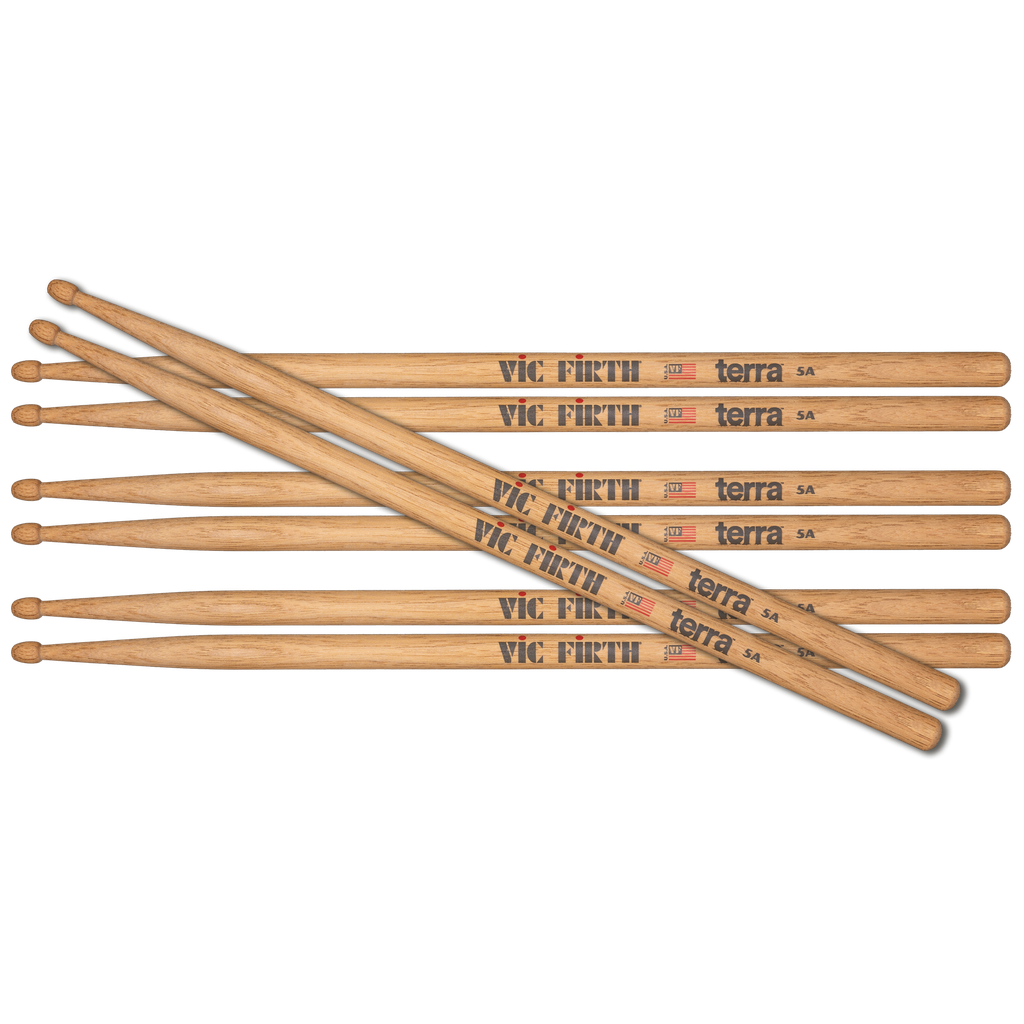 [P5AT4PK] Vic Firth P5AT4PK American Classic? 5A Terra Series 4pr Value Pack