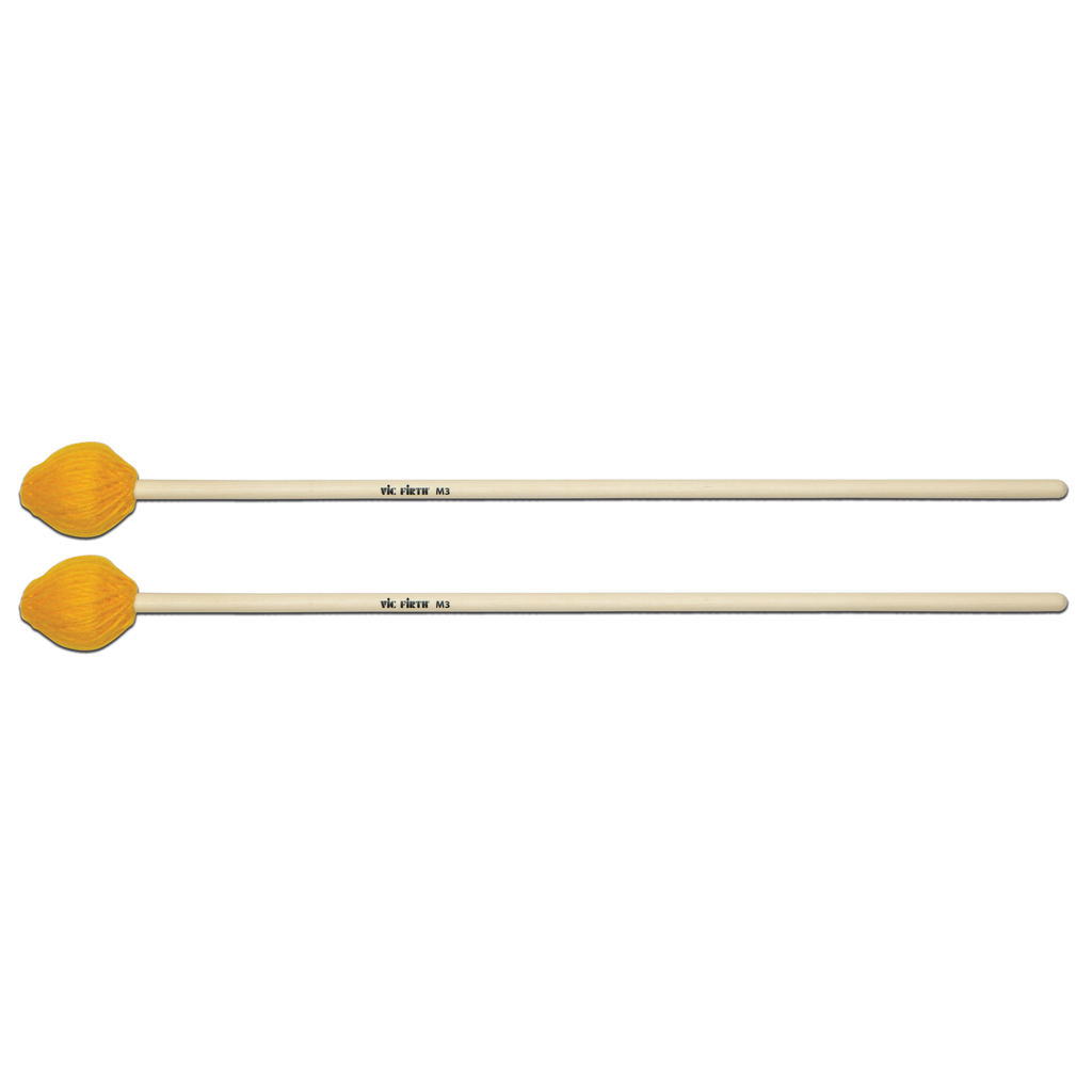 [M3] Vic Firth M3 Medium Yarn (Mushroom Head) Birch