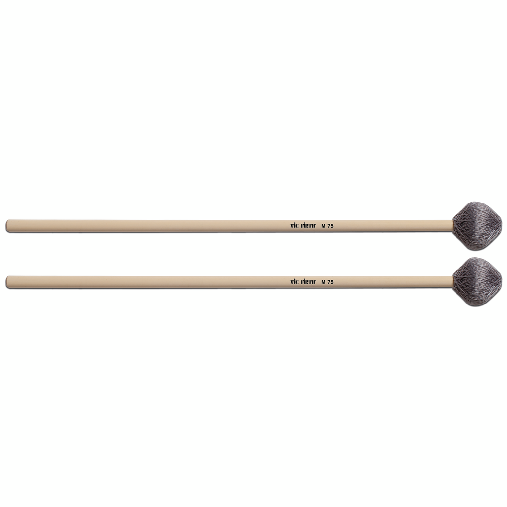 [M75] Vic Firth M75 Medium Grey Cord Vibe Rattan